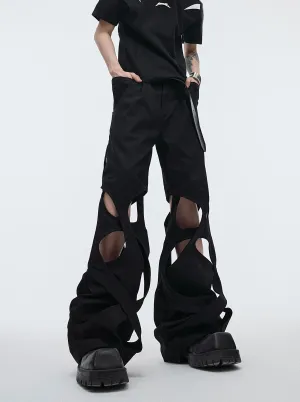 【24s April.】Trend Pioneer Hollow Wrap Casual Pants