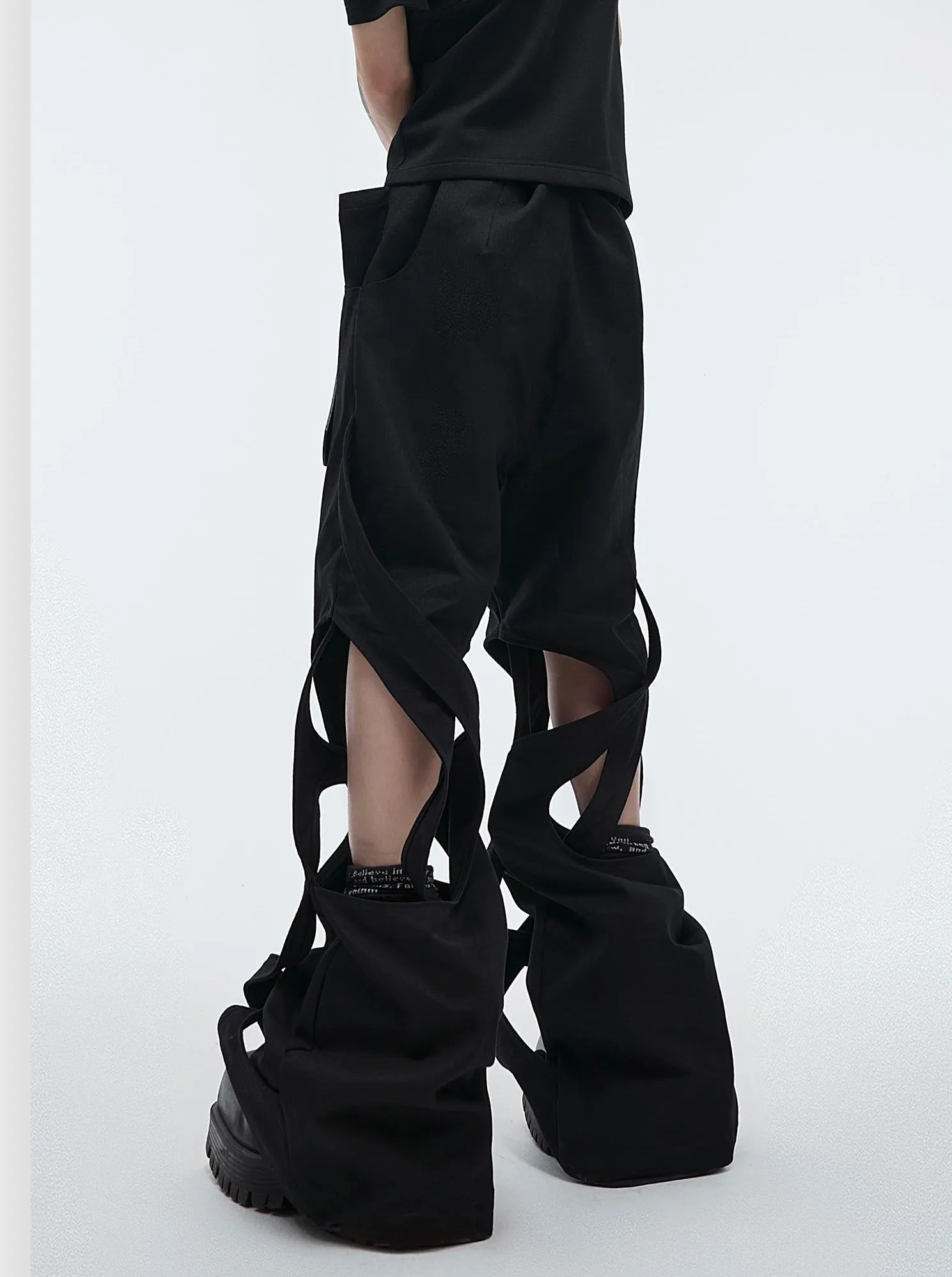 【24s April.】Trend Pioneer Hollow Wrap Casual Pants