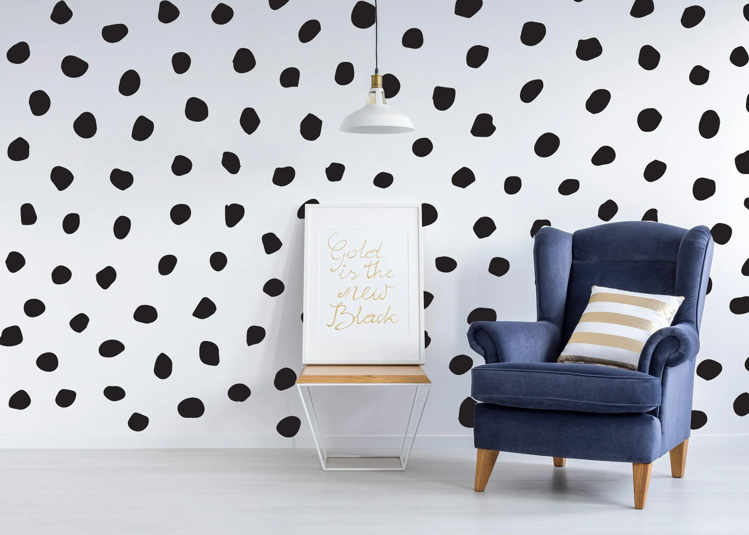 250x Polka Dots Wall Decal - Irregular Modern Dot Stickers