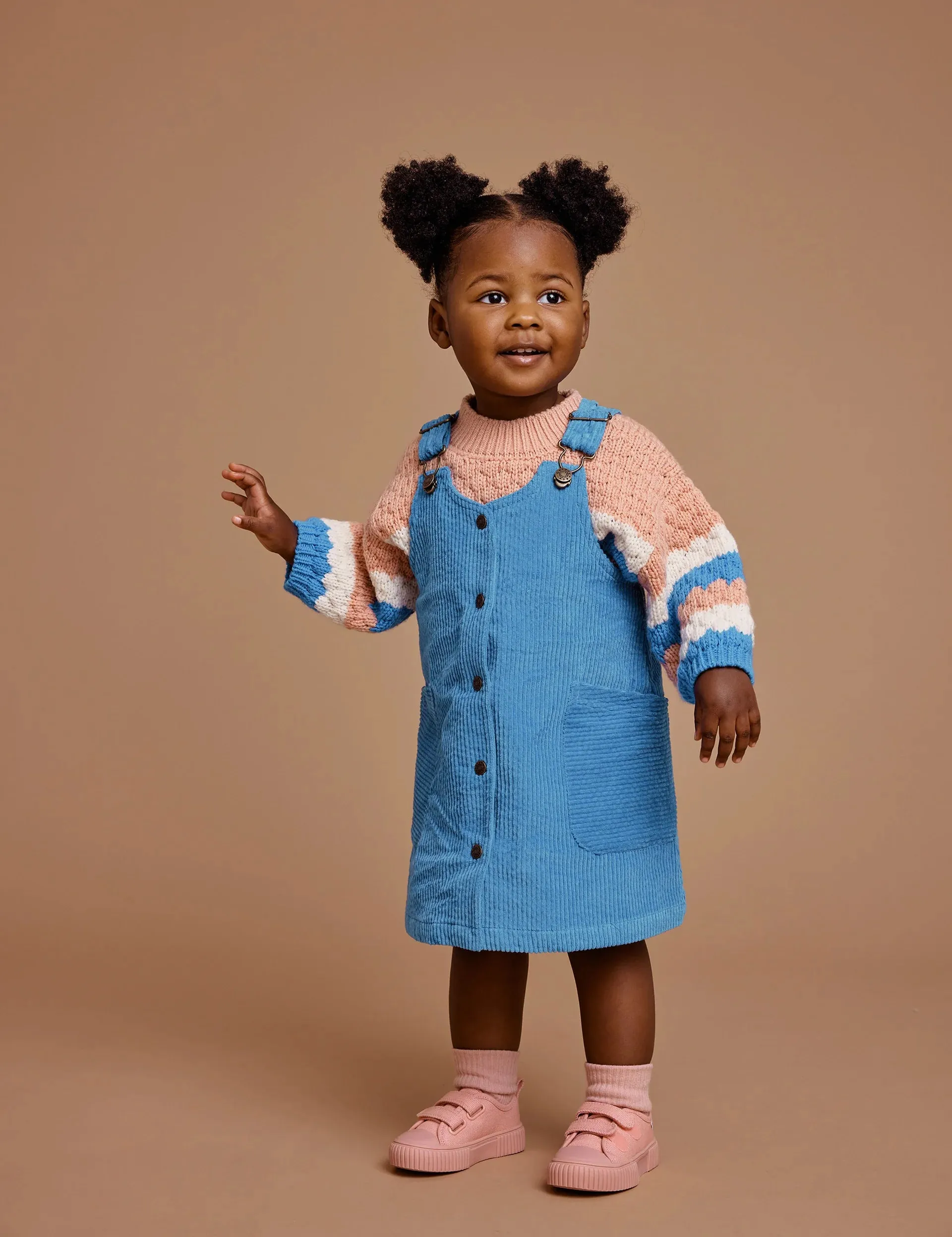Billie Bubble Knit Jumper - Tulip/ Lake