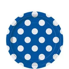Blue Polka Dot - Paper Side Plates