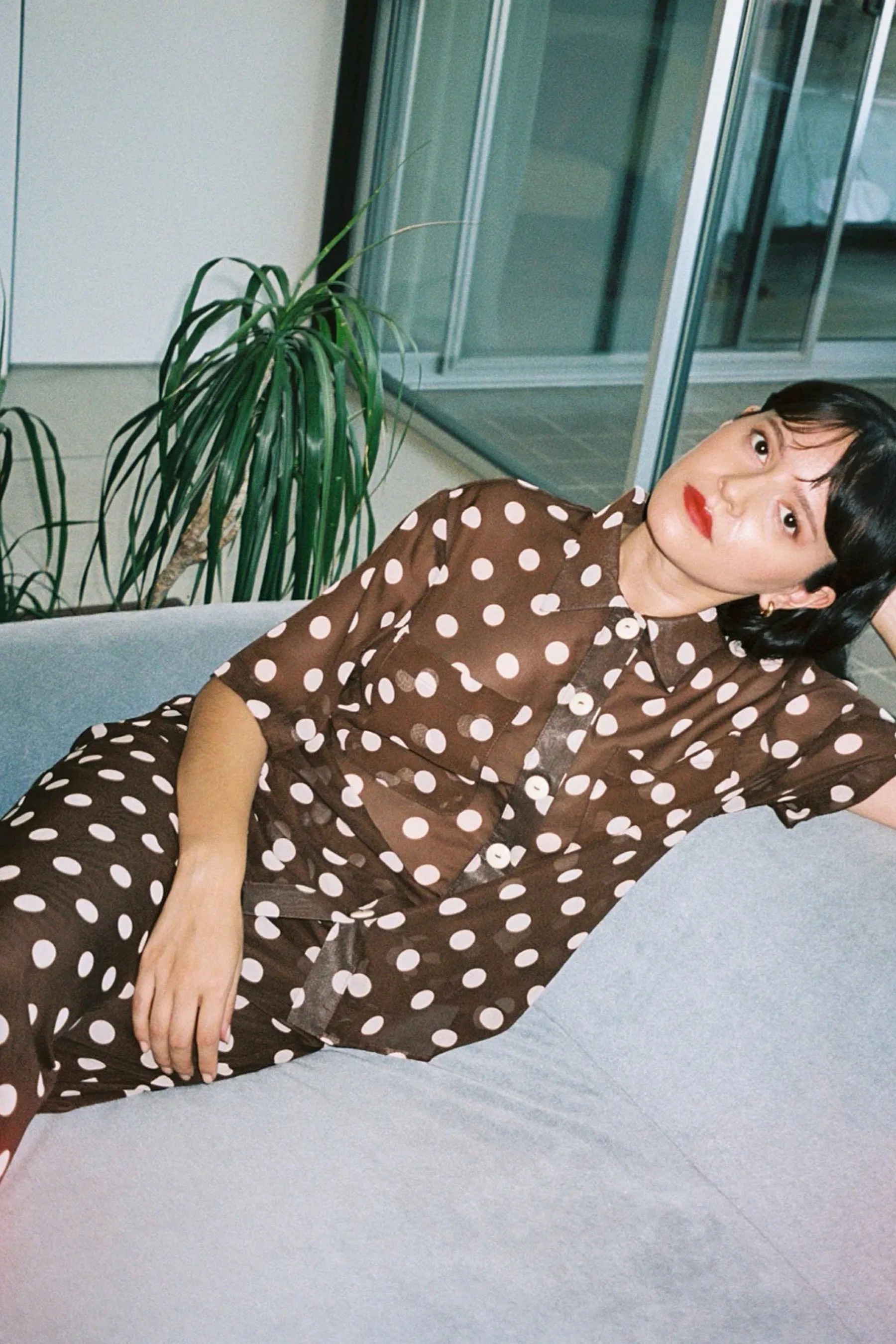 Brown Dots Joanna Top