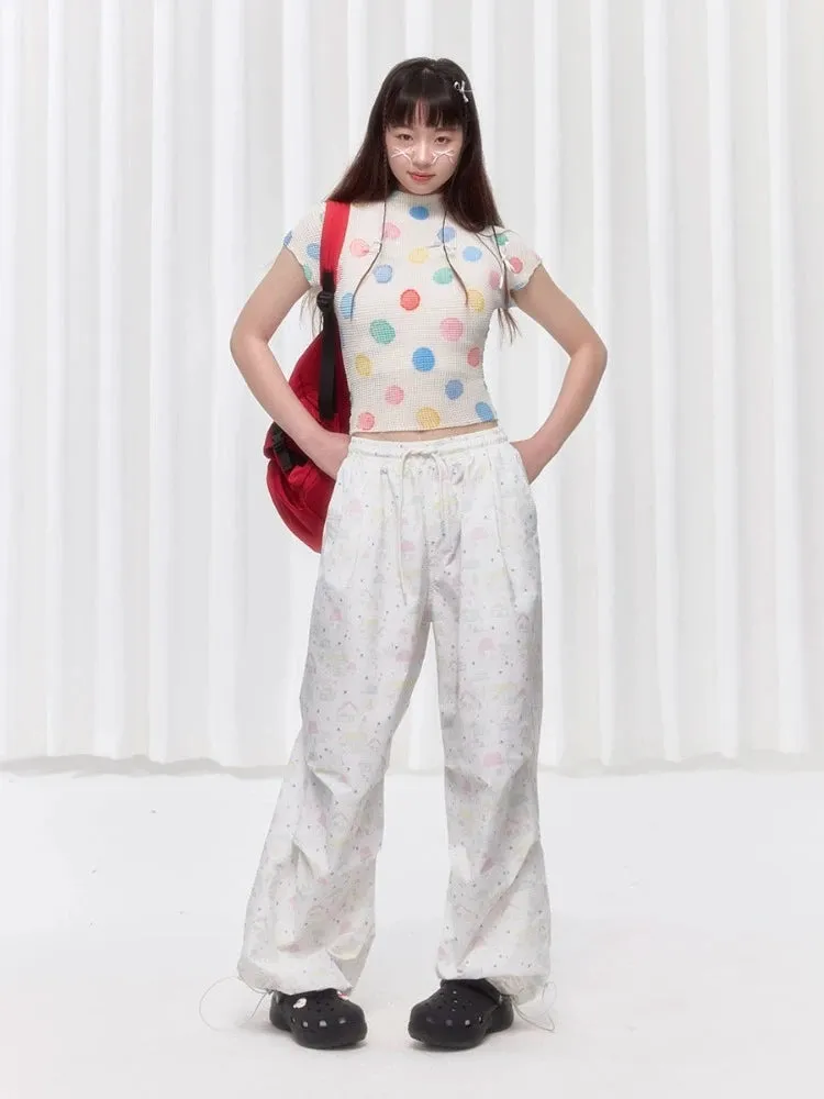 Colorful polka dot T-shirt【s0000008037】