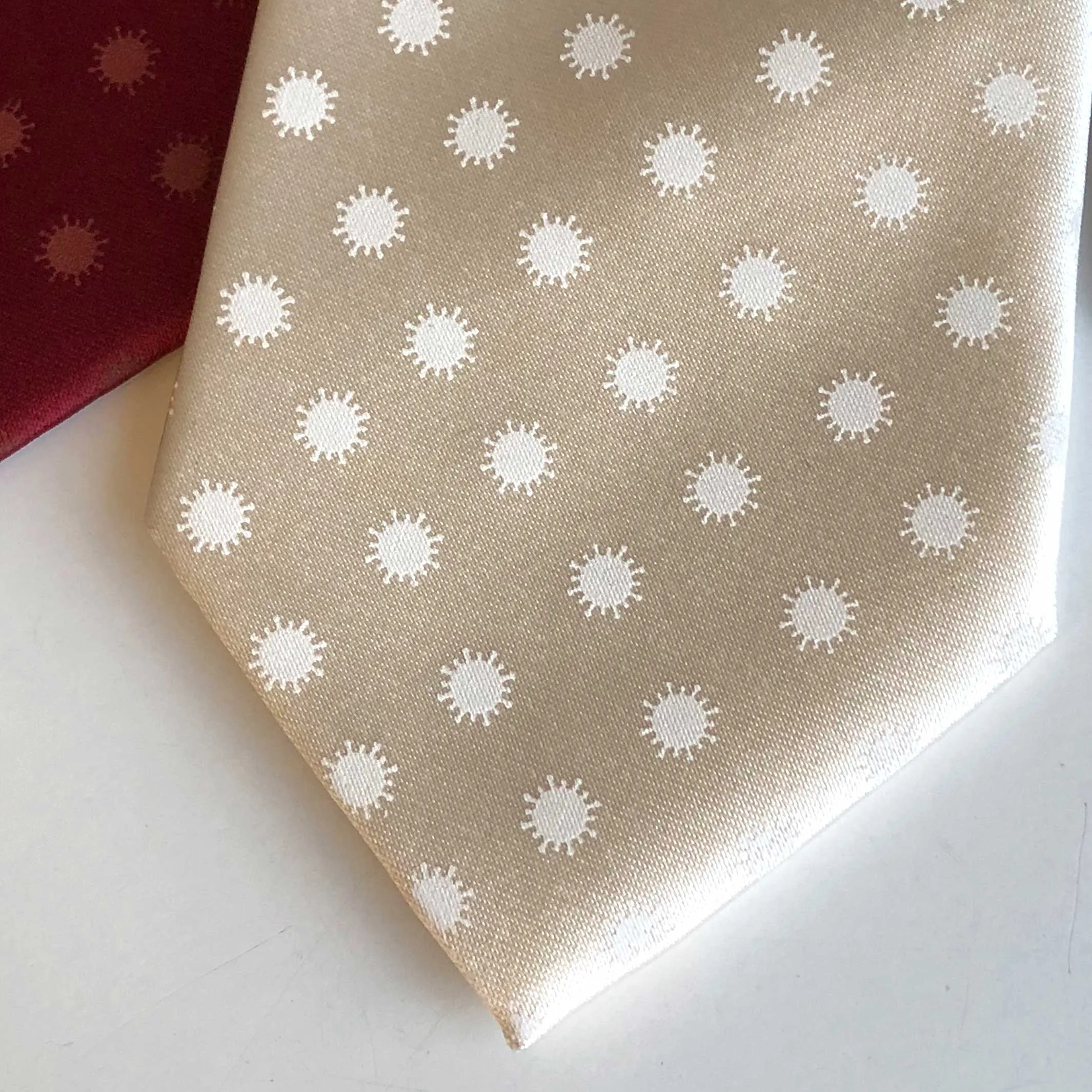 Corona Necktie. Coronavirus polka dot tie, viral tie