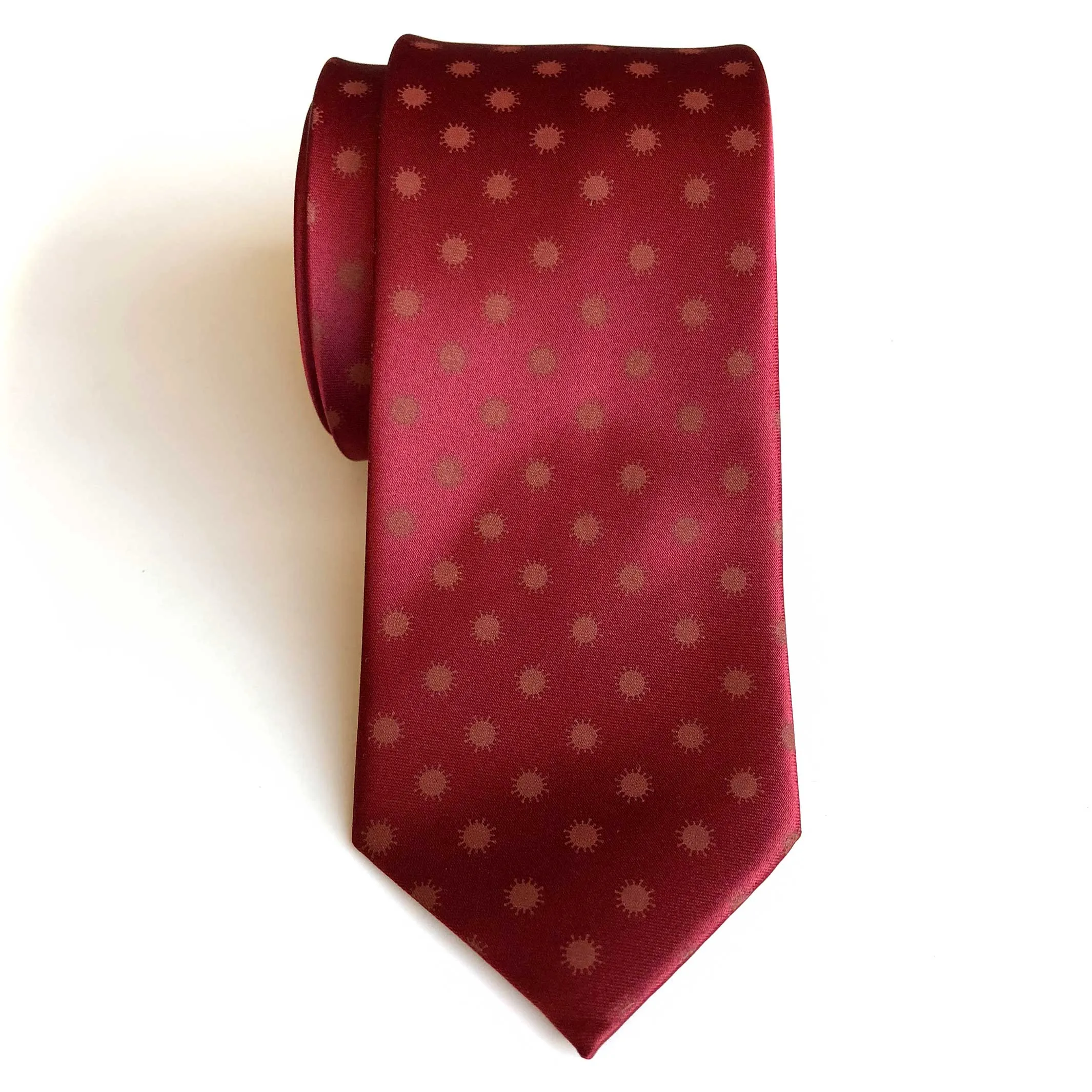 Corona Necktie. Coronavirus polka dot tie, viral tie
