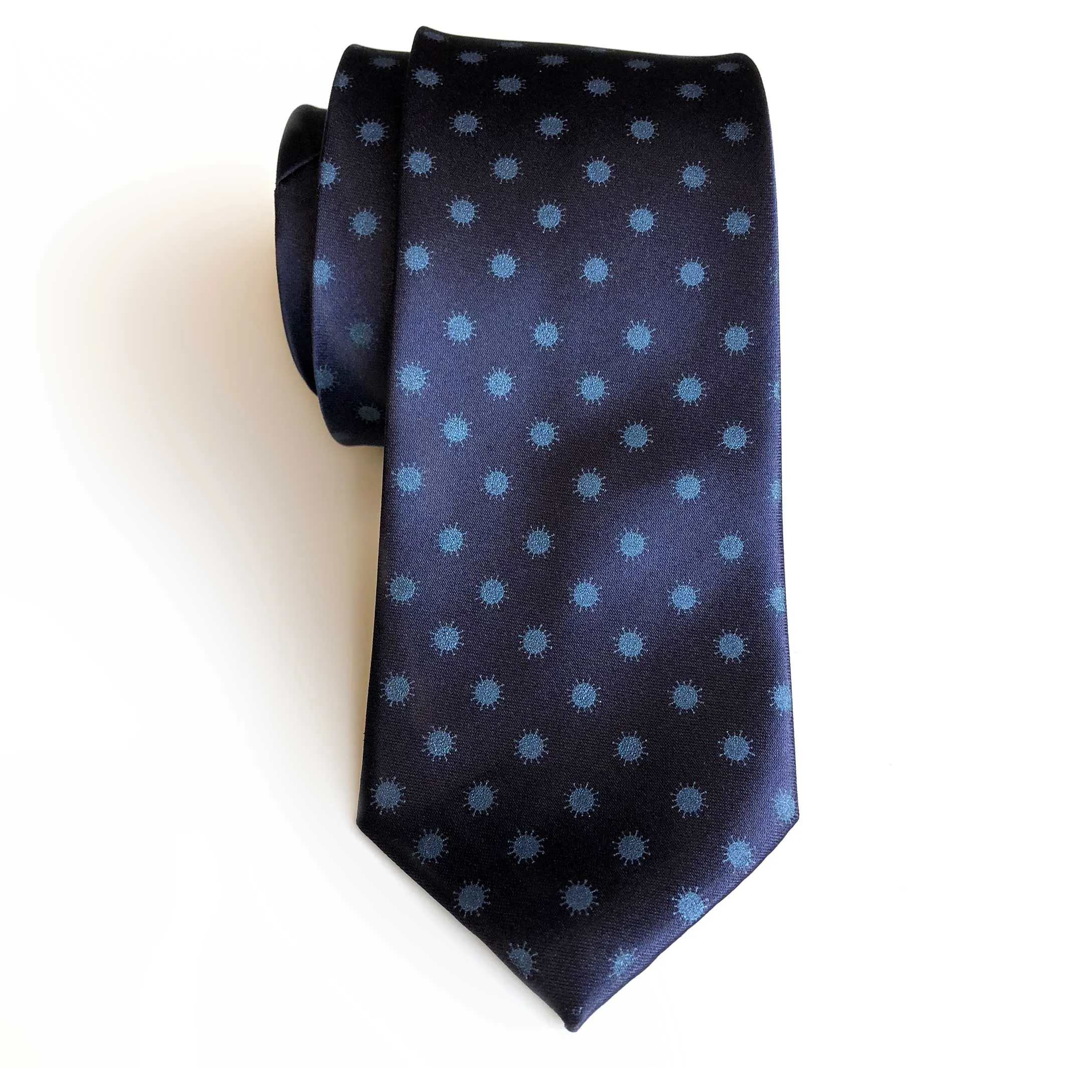 Corona Necktie. Coronavirus polka dot tie, viral tie