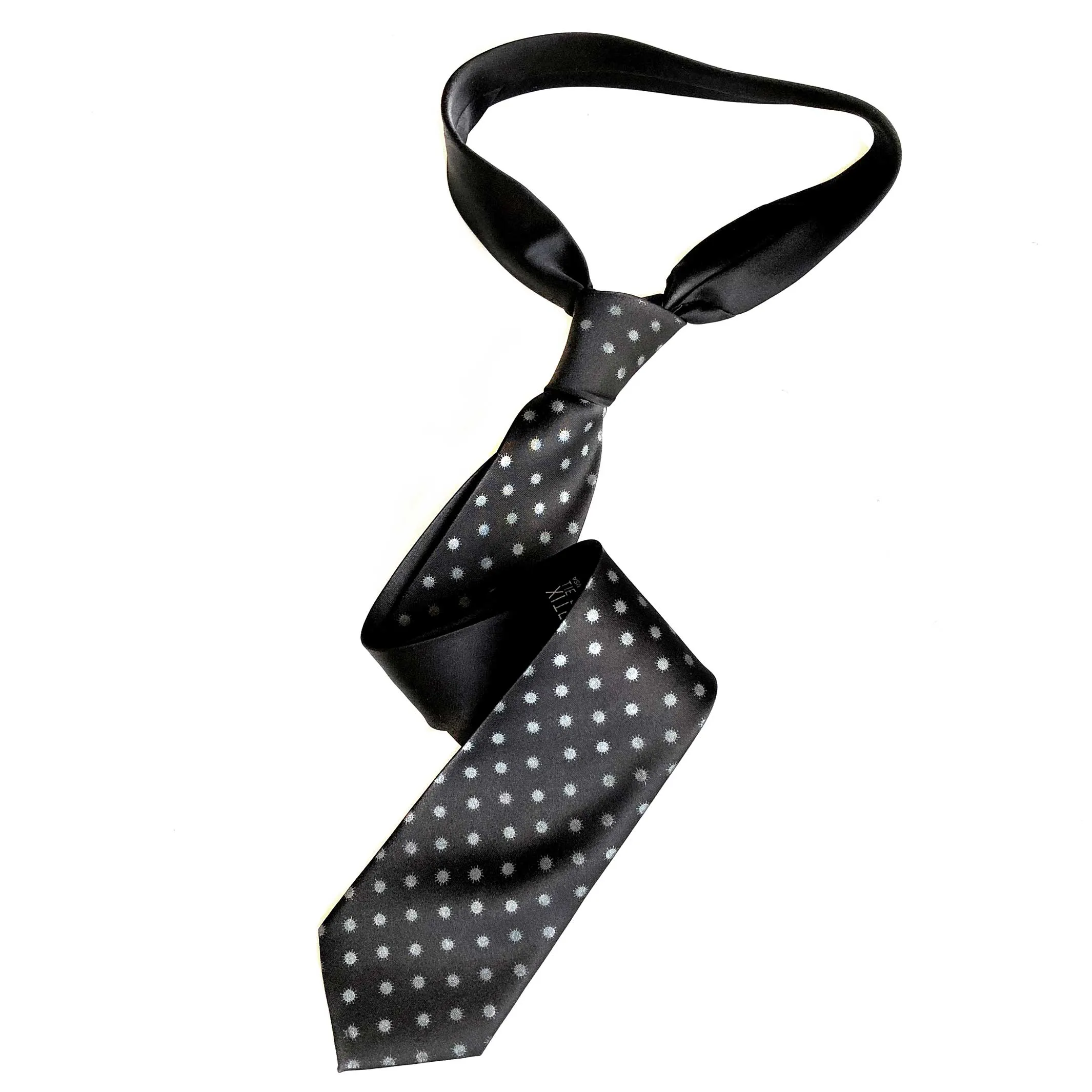 Corona Necktie. Coronavirus polka dot tie, viral tie