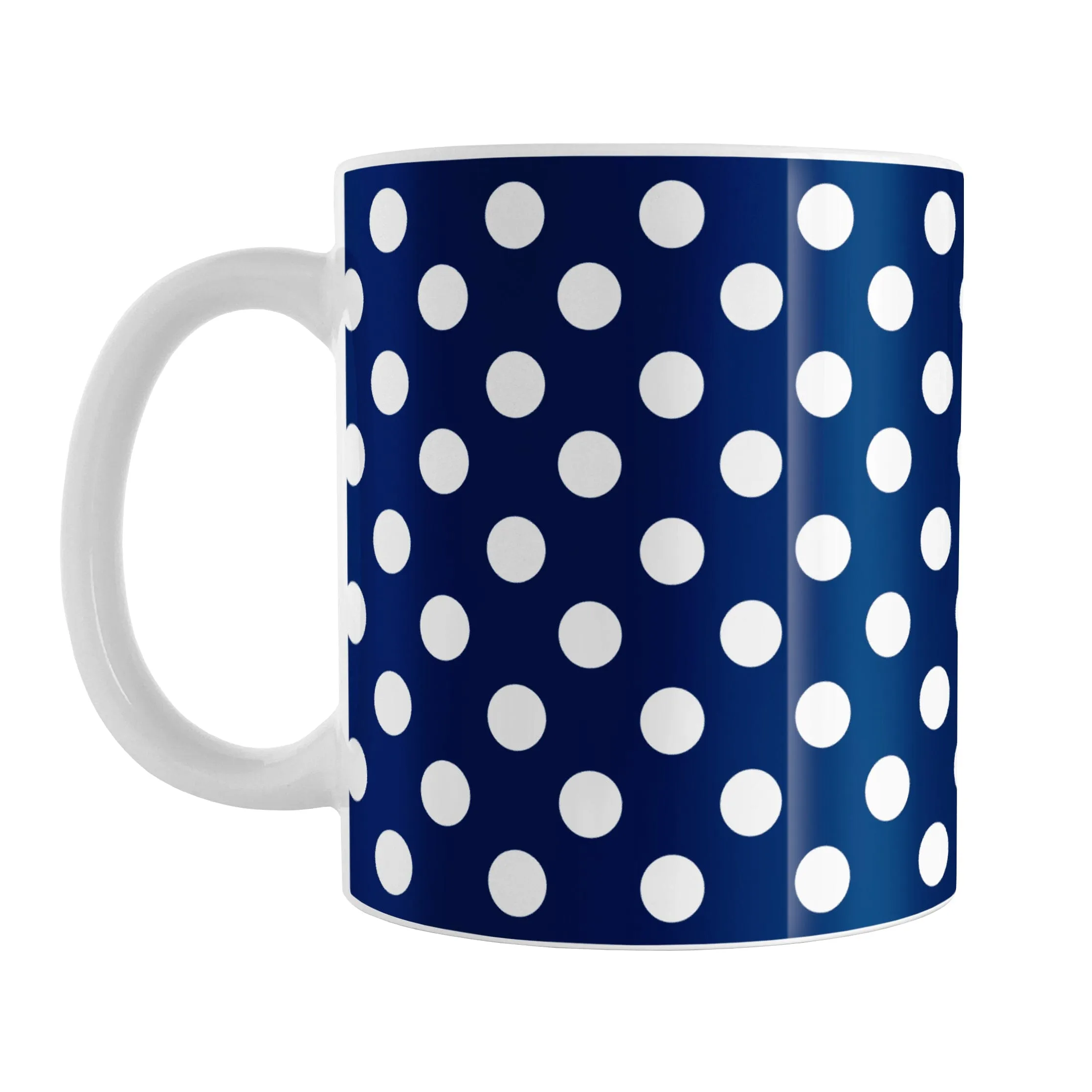 Dark Blue Polka Dot Mug
