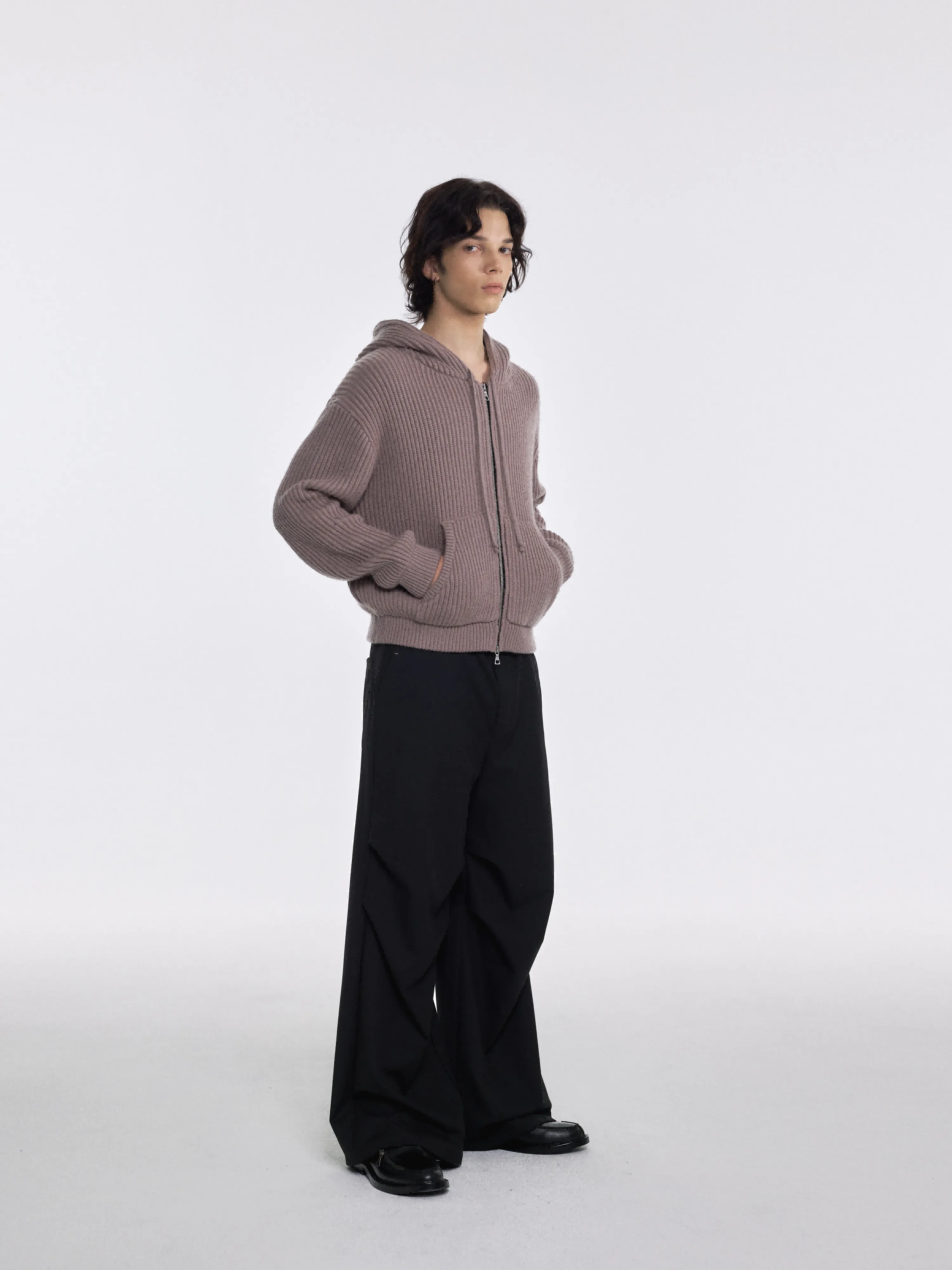 Draped Straight Loose Casual Pants