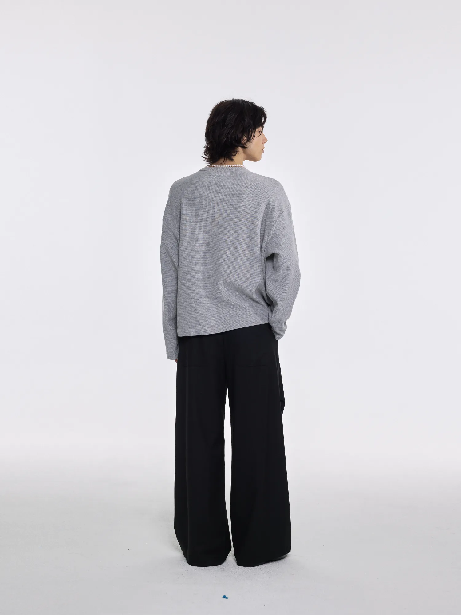 Draped Straight Loose Casual Pants