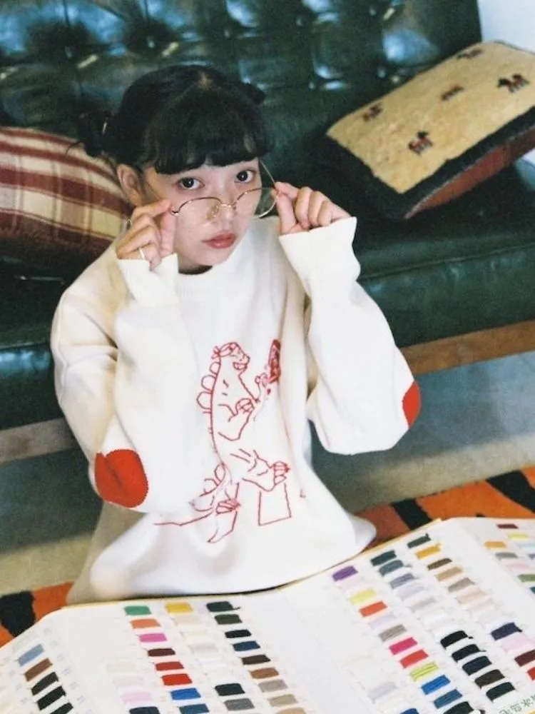 Godzilla knitted sweatshirt【s0000003624】