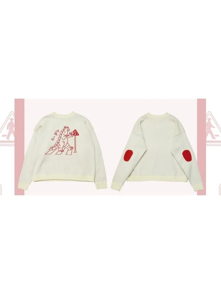 Godzilla knitted sweatshirt【s0000003624】