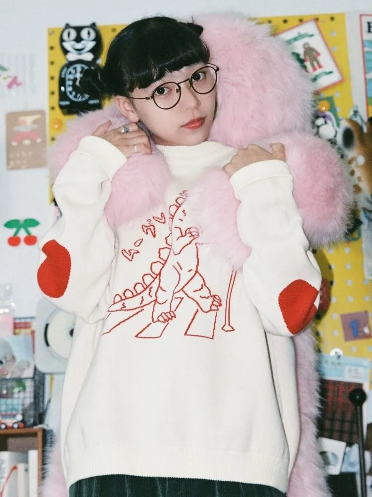 Godzilla knitted sweatshirt【s0000003624】
