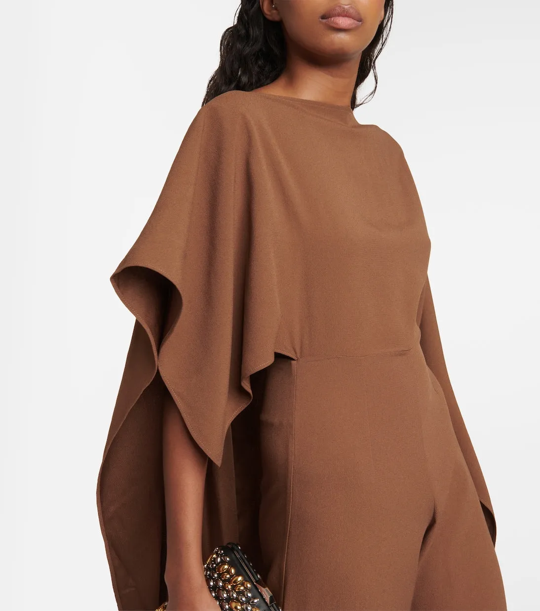 Jerry wide-leg overalls with draping Taller Marmo, brown