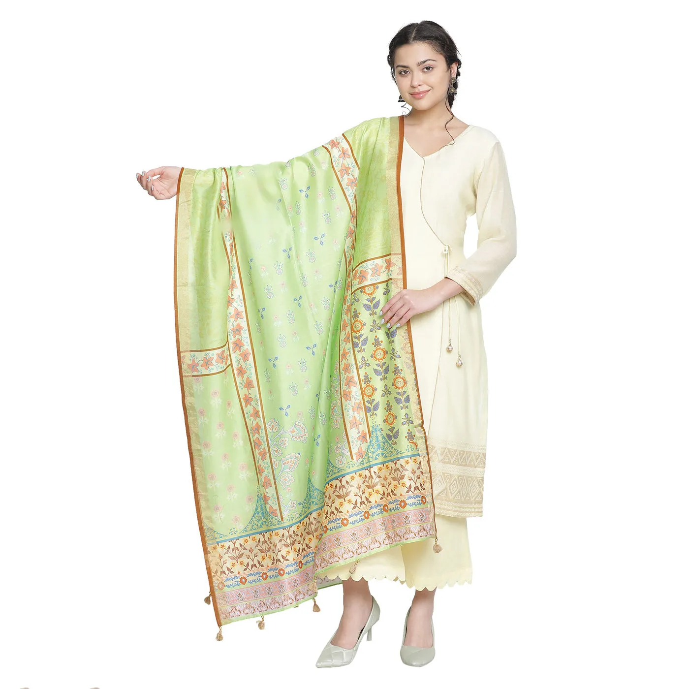Lemon Woven Design Unstitched Suit Co-ords Set
