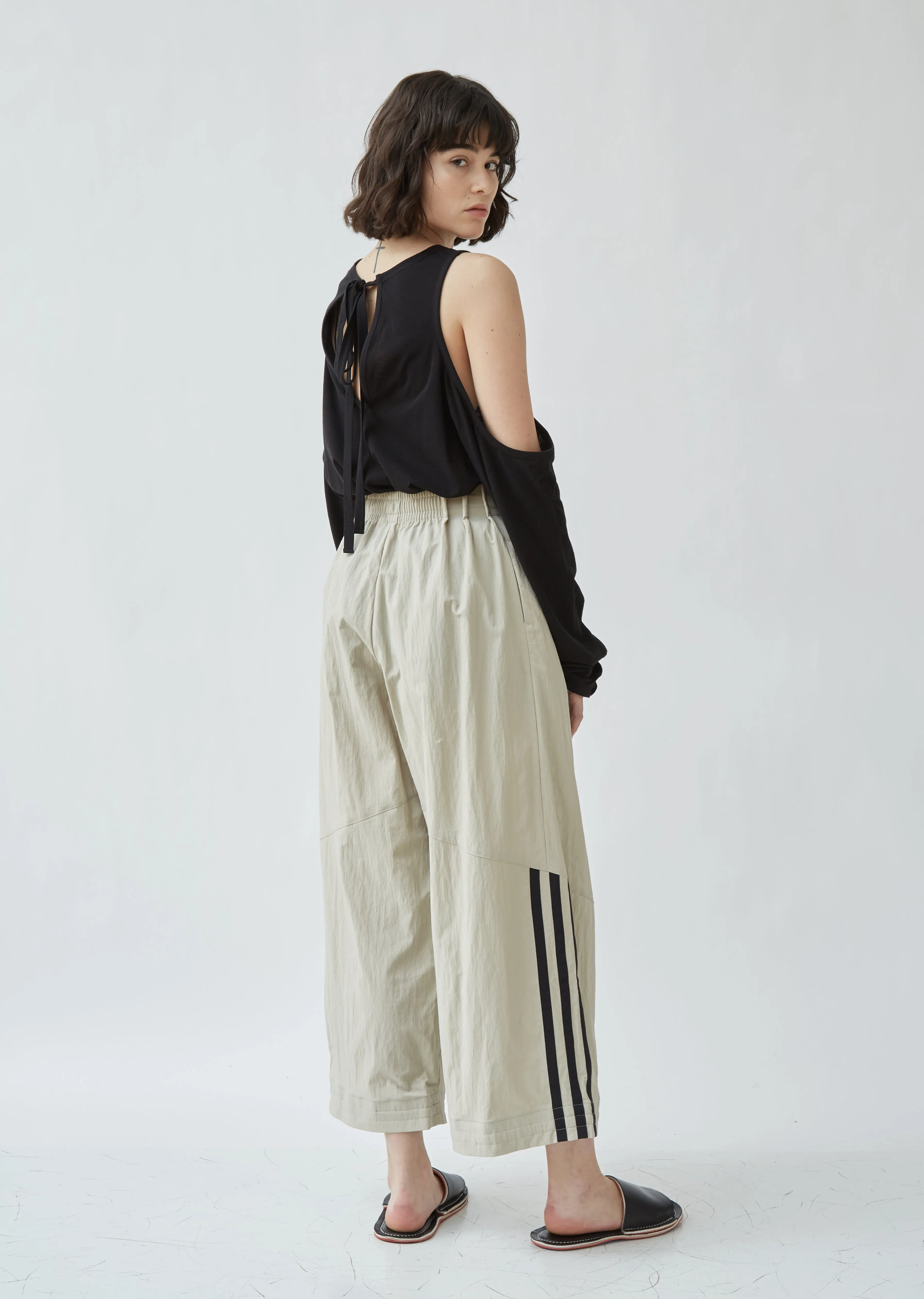 Nylon Twill Wide Pant