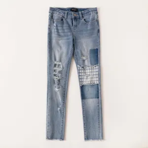 Patchwork Skinny Jean