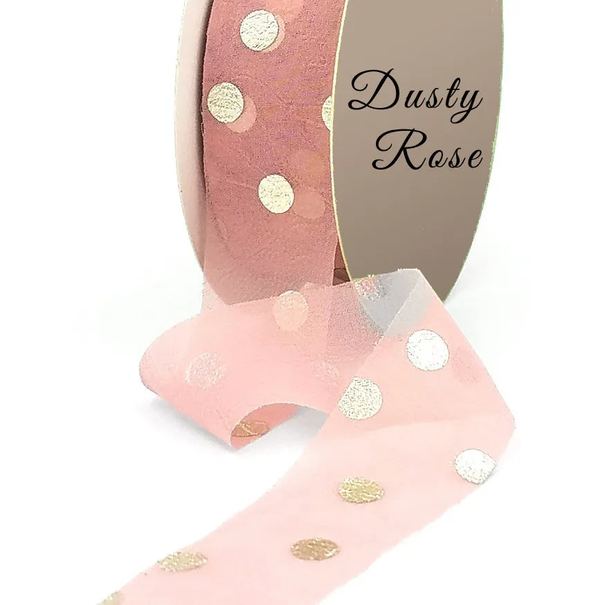 Polka Dot Chiffon Ribbon