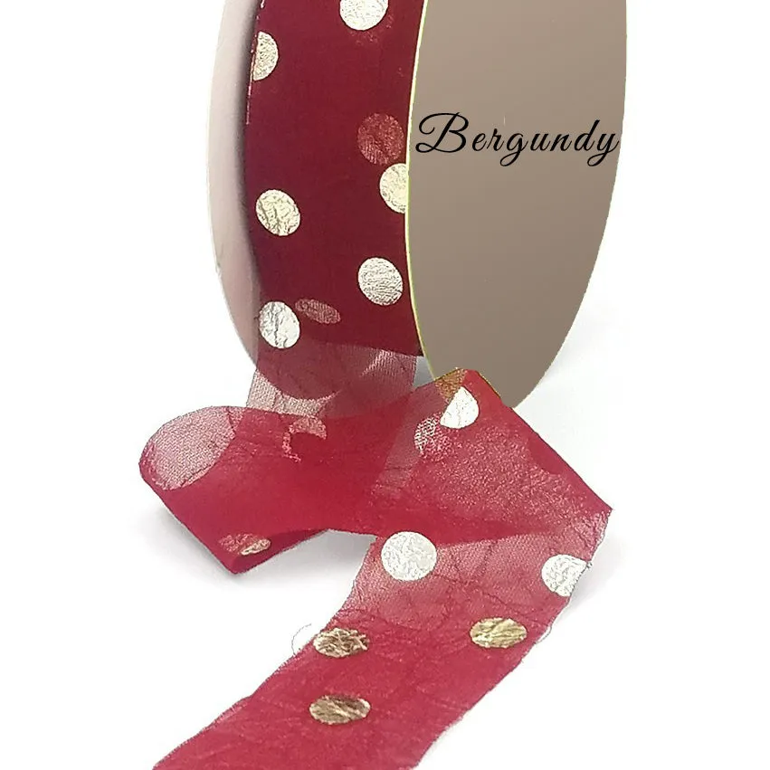 Polka Dot Chiffon Ribbon