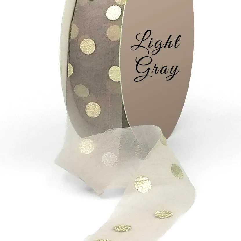 Polka Dot Chiffon Ribbon