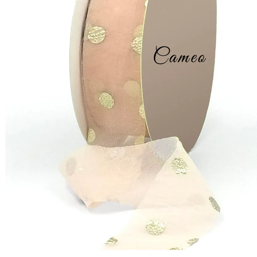 Polka Dot Chiffon Ribbon