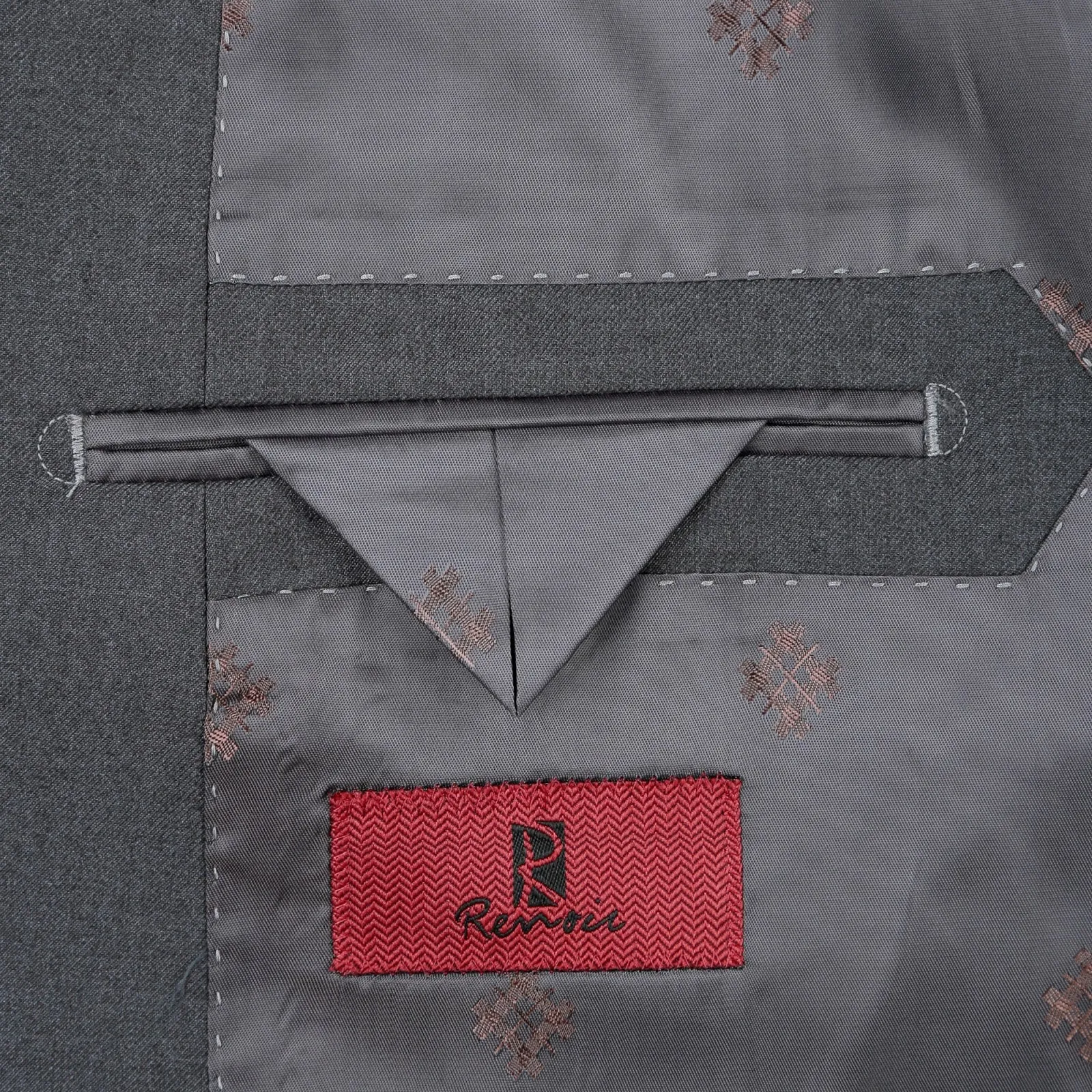 RENOIR 2-Piece Slim Fit Notch Lapel Solid Suit 201-4