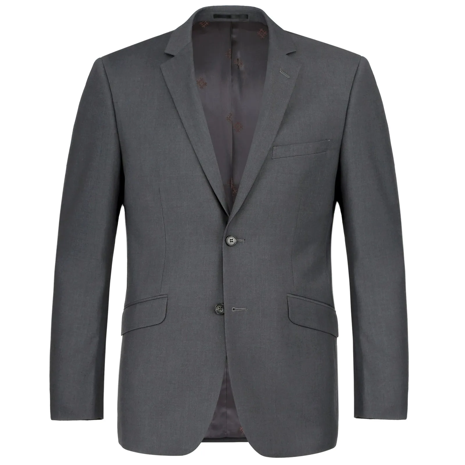 RENOIR 2-Piece Slim Fit Notch Lapel Solid Suit 201-4