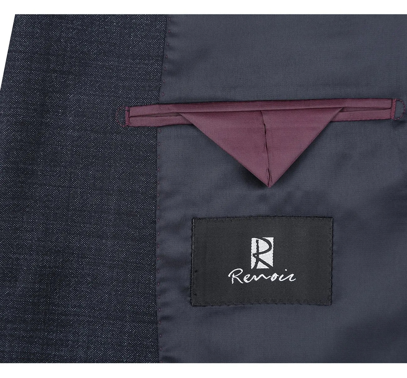 RENOIR Charcoal Two Piece Slim Fit Wool Blend Suit 558-2