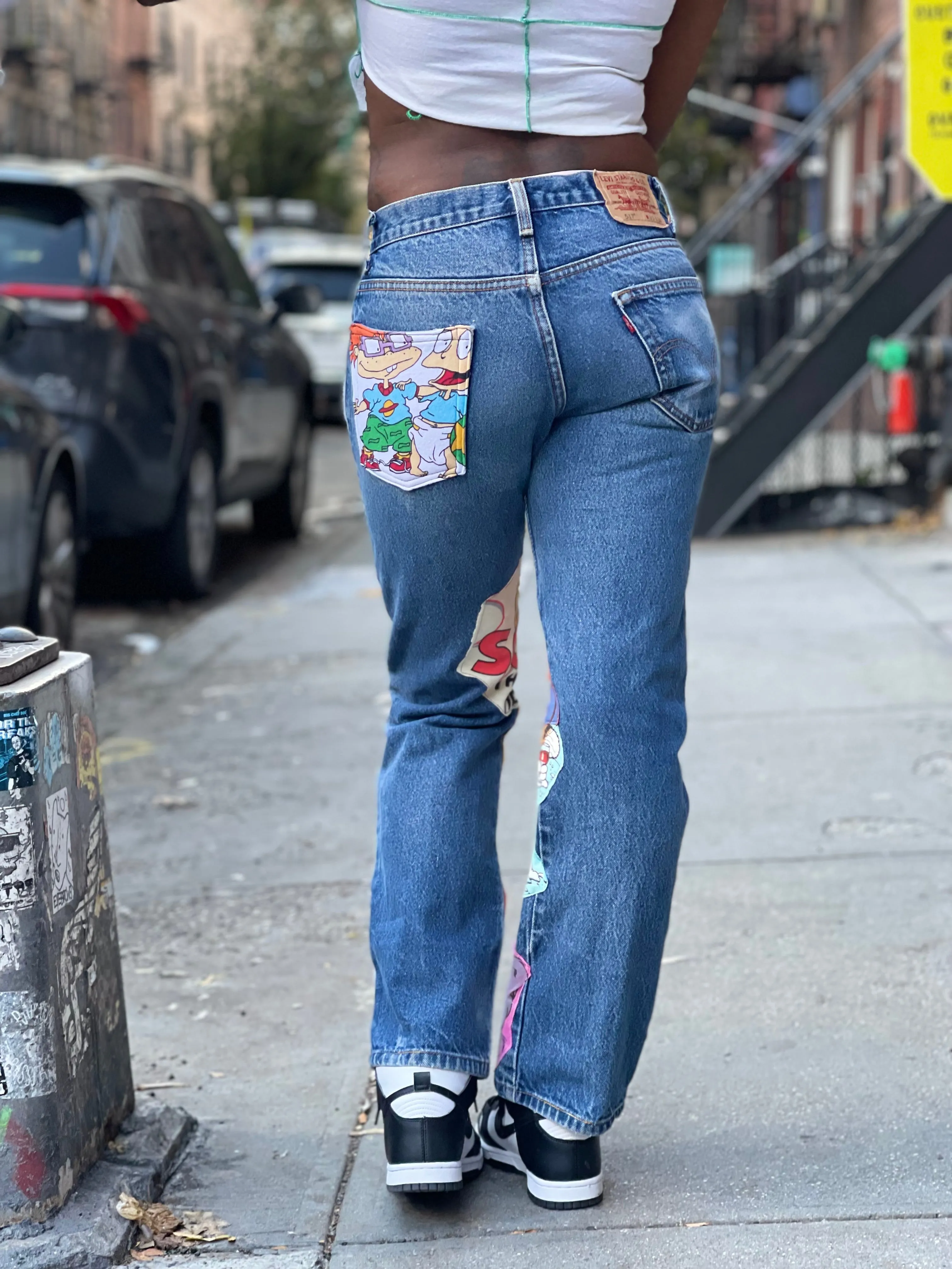Reworked Patchwork Vintage Jeans