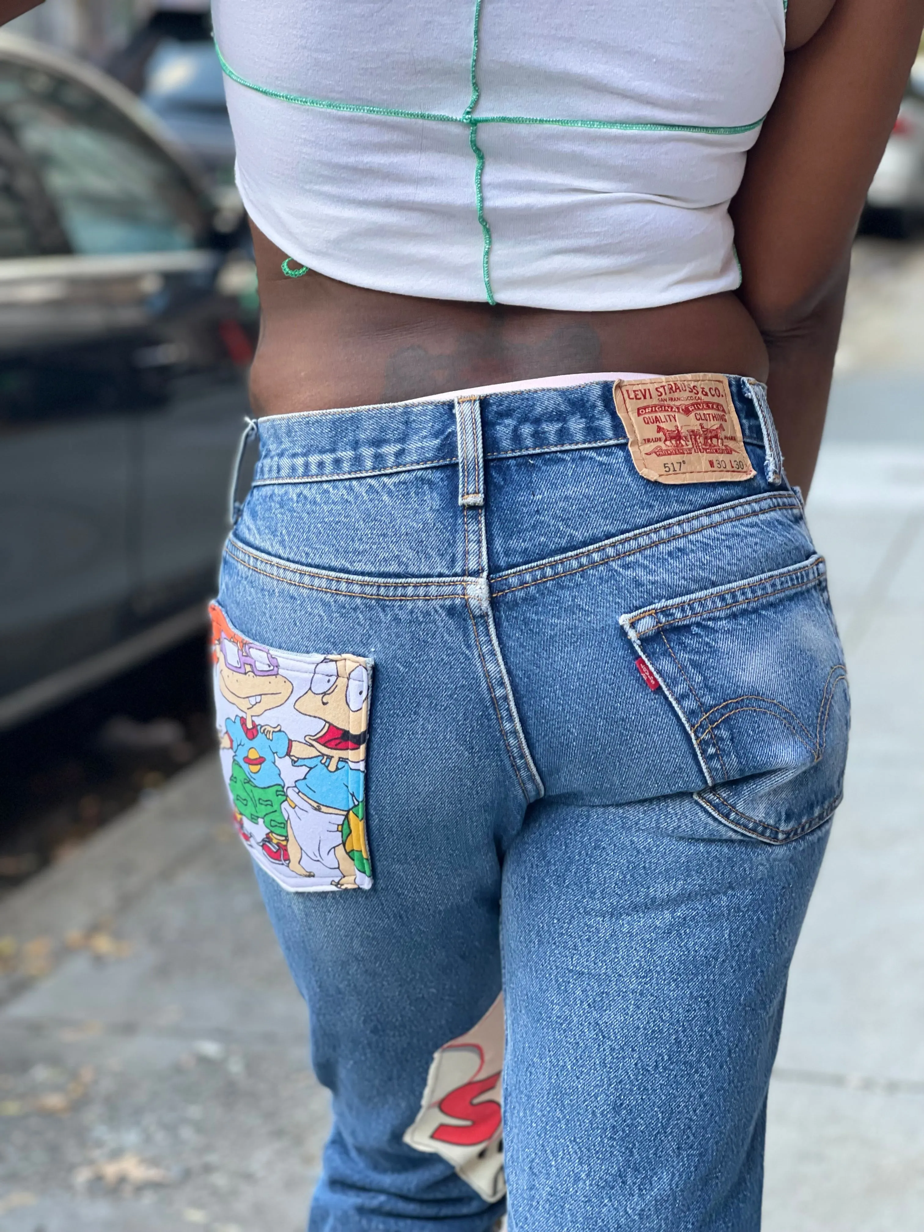 Reworked Patchwork Vintage Jeans
